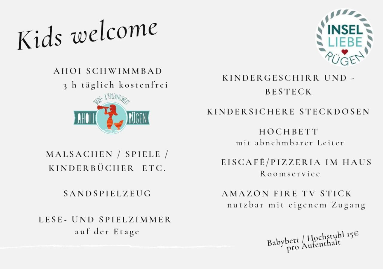 Das Appartement Inselliebe Ruegen Inkl Sauna Und 3H Taeglich Eintritt Ahoi Schwimmbad Зеллин Экстерьер фото